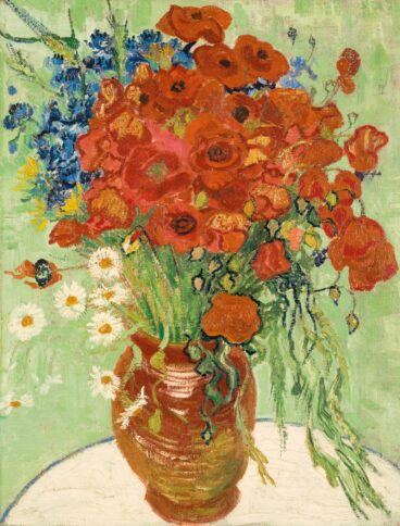Vase with Cornflowers and Poppies (1890) by Vincent van Gogh