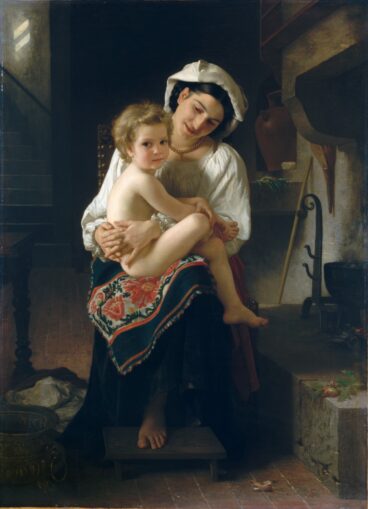 Young Mother Gazing at Her Child (1871) by William-Adolphe Bouguereau